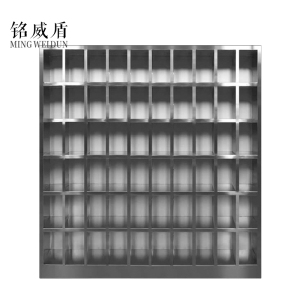 铭威盾201不锈钢水杯柜员工茶杯存放柜收纳柜工厂车间多格置物柜休息室茶水架