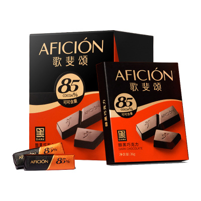 歌斐颂 85%黑巧克力288g品鉴解馋饱腹 健身办公室下午茶 休闲零食