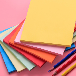 久创彩色A5纸彩色复印纸70g大红粉红浅黄浅蓝手工折纸500张/包