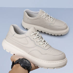 头层牛皮秋冬季新款男士休闲鞋真皮透气皮鞋男款厚底男鞋鞋子_755