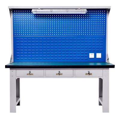 依韵珂防静电操作台+平三抽+双挂板1800*750*800mm张