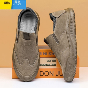 聚范劳保鞋男鞋2024夏季低帮防水皮靴男士户外防滑耐磨休闲工作鞋