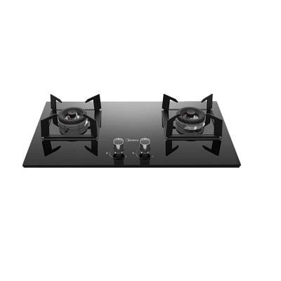 美的Midea一级能效全进风双眼旋火燃气灶63千瓦嵌入式钢化玻璃面板支持熄保装置