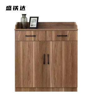 盛铁达 胡桃色矮柜双门800*400*800mm STD-XXKG28 张