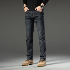 金盾(KIN DON)纯黑色牛仔裤男修身小脚裤弹力显瘦韩版潮秋冬季款瘦腿休闲长裤潮流百搭