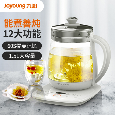 九阳(Joyoung)养生壶家用全自动电水壶煎药壶高硼硅玻璃多功能煲茶壶花茶器触控式办公室烧水壶正品DGD1506BQ