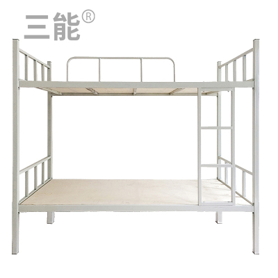 [苏宁臻选]三能 办公家具加厚铁艺/钢木床钢架床上下铺金属铁床简约现代员工宿舍双层高低床公寓成人铁架床