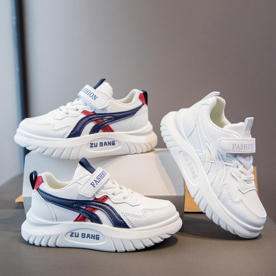 25春季新款儿童皮面运动鞋男童小白鞋子轻便软底舒适女童休闲板鞋_990