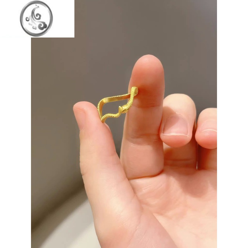 JiMi扭曲蛇形戒指女小众设计感灵蛇戒指复古个性简约气质指环送礼物