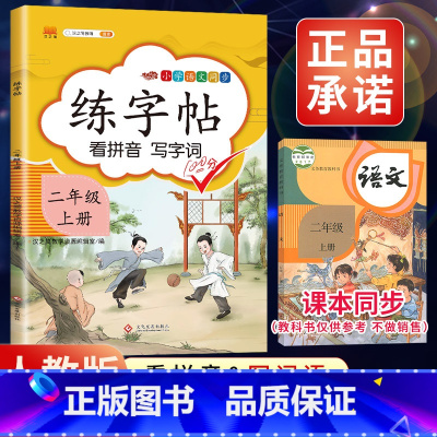2上》练字帖 [正版]2023新版二年级下册同步练字帖三四五六年级一年级下册同步字帖人教版上册语文汉字生字本笔顺笔划拼音