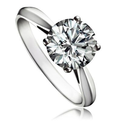 梦克拉Mkela18K金钻石婚戒依恋1克拉K-M级钻石戒指指环