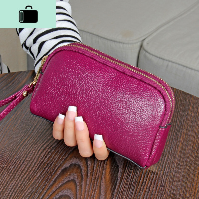 夏季妈妈买菜包短款女士钱包中老年双拉链手拿包包手机硬币小包NEW LAKE女手包