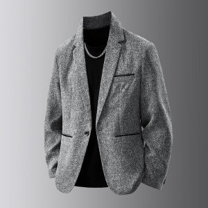 2025年春秋季新款男士商务休闲西装韩版修身潮流帅气西装夹克外套