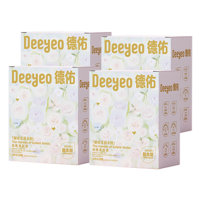 德佑湿厕纸2片*25包*4盒呵护肌肤女性益生菌10010642R04