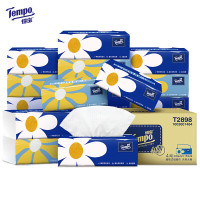 得宝 (TEMPO)Mini系列抽纸4层加厚湿水柔韧卫生纸 80抽T2898(整箱)4层80抽*18包