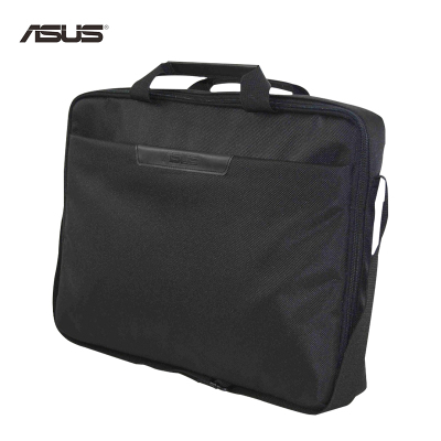 华硕（ASUS）外滩系列14英寸单肩手提公文包电脑包420D涤纶黑色黑色