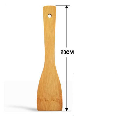 竹铲家用不粘锅锅铲炒菜铲竹铲厨房平底锅护锅铲 饭铲竹铲子 敬平 20CM小煎铲[1支]送油刷