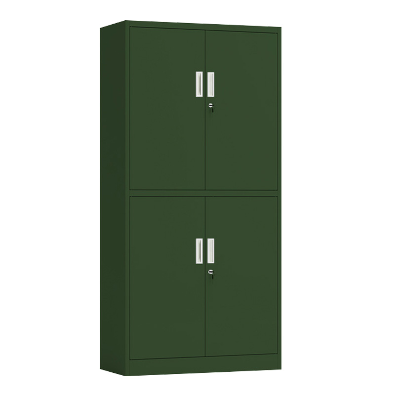 缑氏绿色铁皮文件柜办公室档案柜资料柜财务凭证柜钢制办公柜加厚双节柜