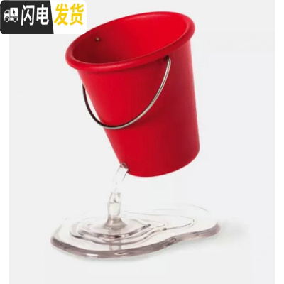 三维工匠以色列漏水破桶式悬浮笔筒DeskBucket创意办公悬浮笔筒红色