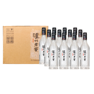泸州老窖 黑盖 二曲 42度500ml*12瓶 浓香型白酒 光瓶纯粮酒 2970