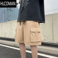 HLCOMAN夏季2025新款美式复工装短裤男士古潮牌宽松运动直筒休闲五分裤子