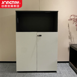 中泰(jongtay)办公室文件柜矮柜储物柜木质隔断文件柜子带密码锁档案资料静谧黑 J-DSCP-CB08
