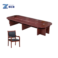 豫庄德油漆会议桌3.5m+12椅套