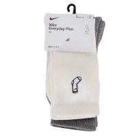 NIKE耐克袜子运动休闲透气男女中筒袜2双装FB5709-901 D