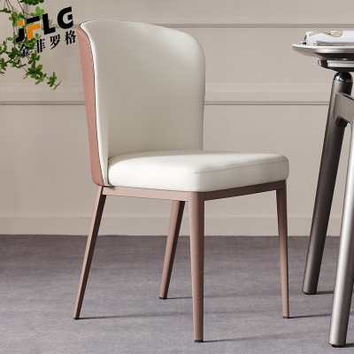 金菲罗格北欧餐椅软包靠背椅子酒店休闲椅