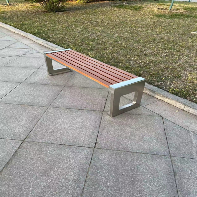 冠烨 公园椅 不锈钢塑木 1500*420*420