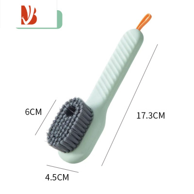 三维工匠多加液鞋刷家用按压出液洗鞋子刷鞋工具按压式软毛衣物清洁刷