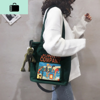 帆布大斜挎包潮上课韩版原宿ulzzang大容量单肩包包女包新款2020NEW LAKE女斜挎包