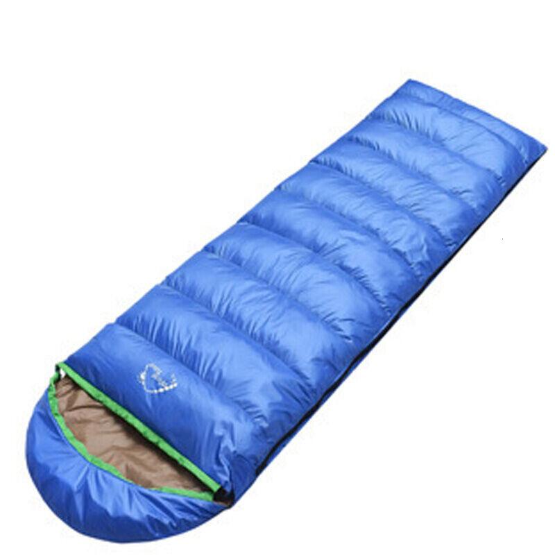 户外野营用品轻巧羽绒睡袋冬季帐篷保暖信封式带帽野营睡袋睡袋信封睡袋