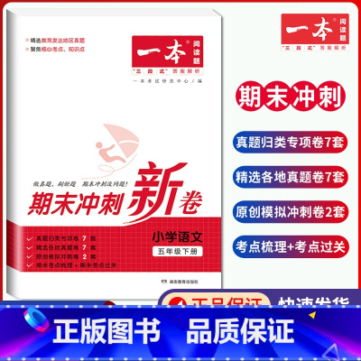 5年级下册 语文 期末冲刺新卷 小学通用 [正版]小学期末冲刺新卷语文数学一年级二年级三年级上册下册四五六年级人教版单元