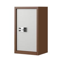 铭威盾指纹电子保密柜钢制密码文件柜档案柜矮柜保密资料柜办公柜单门咖白:国保锁