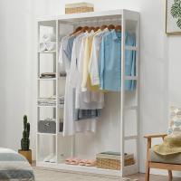 森美人衣架落地卧室挂衣架简约现代实木简易衣柜家用多功能衣帽架