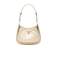 普拉达(PRADA)女士真皮单肩包金属五金三角徽标印花衬里通勤手提