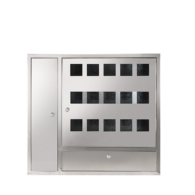 VADAKA监控304室内明装暗装防水防尘不锈钢电表箱4户700*620*160个