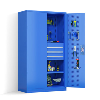 格具(GEJU) 重型五金工具柜多层加厚储物柜汽修工厂车间维修工具零件柜带网内三斗工具柜