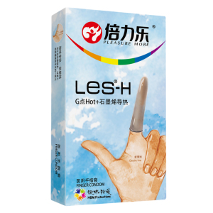 倍力乐les-H手指套8只装石墨烯导热G点Hot男女共用高潮抠抠套超薄款润滑安全套夫妻房事避孕套女同拉拉成人情趣计生用品