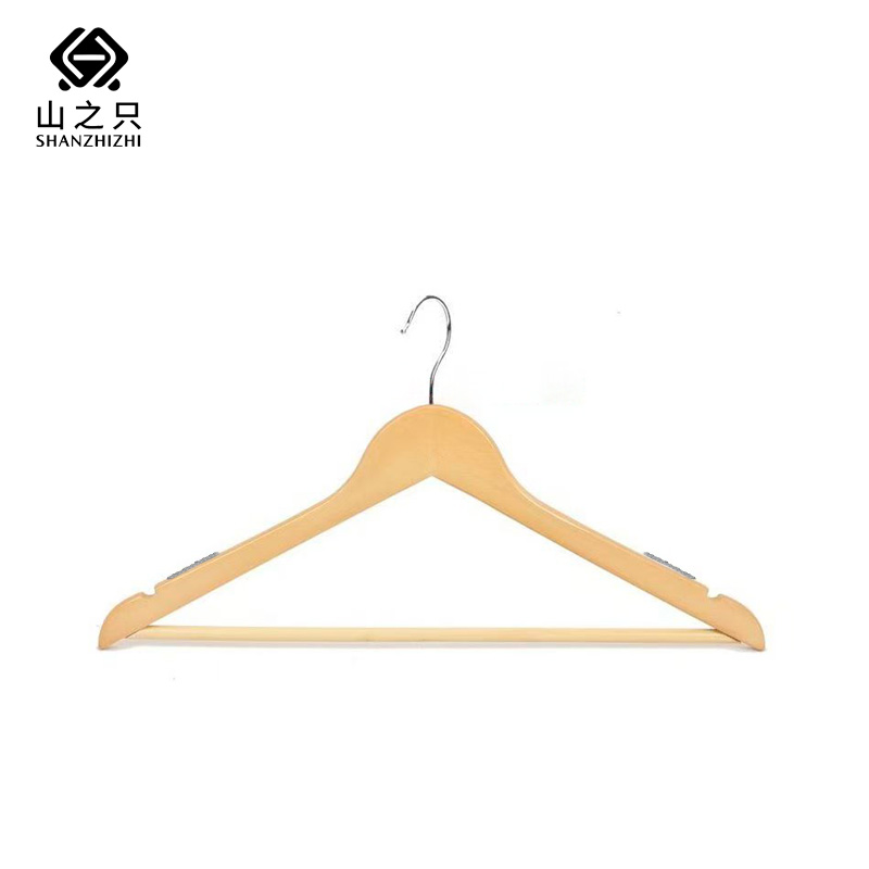 山之只 木质防滑衣架 44.5cm 个