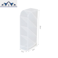 斜插式笔筒简约学生创意办公室桌面多功能宿舍透明化妆品收纳盒 三维工匠