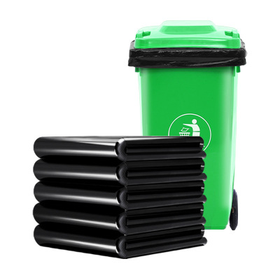 环卫物业大码平口餐饮特厚大桶塑料袋定制大垃圾袋商用大号黑色酒特