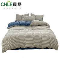 晨磊 床上四件套 220*240cm(白蓝条) 套