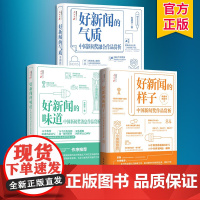 传媒书系3册 好新闻的样子+好新闻的味道+好新闻的气质 中国新闻奖消息作品赏析 写作技巧获奖作品原文评析文章 人民日报出