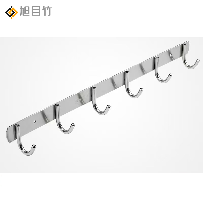 旭目竹 不锈钢挂钩衣帽钩 6钩 个