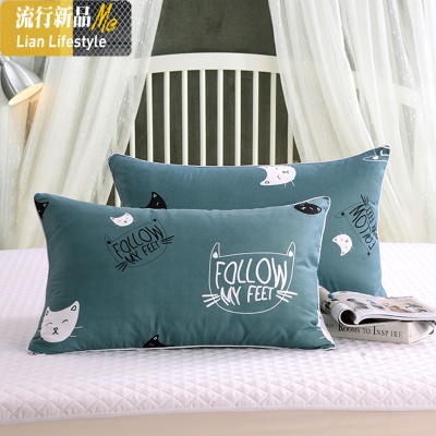 ins网红枕头男生款小女孩学生宿舍床单人舒适低枕芯儿童可爱9.9只 三维工匠