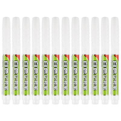 宝克(BAOKE)速干不易褪色记号笔 白色 MP2907 12支/1盒