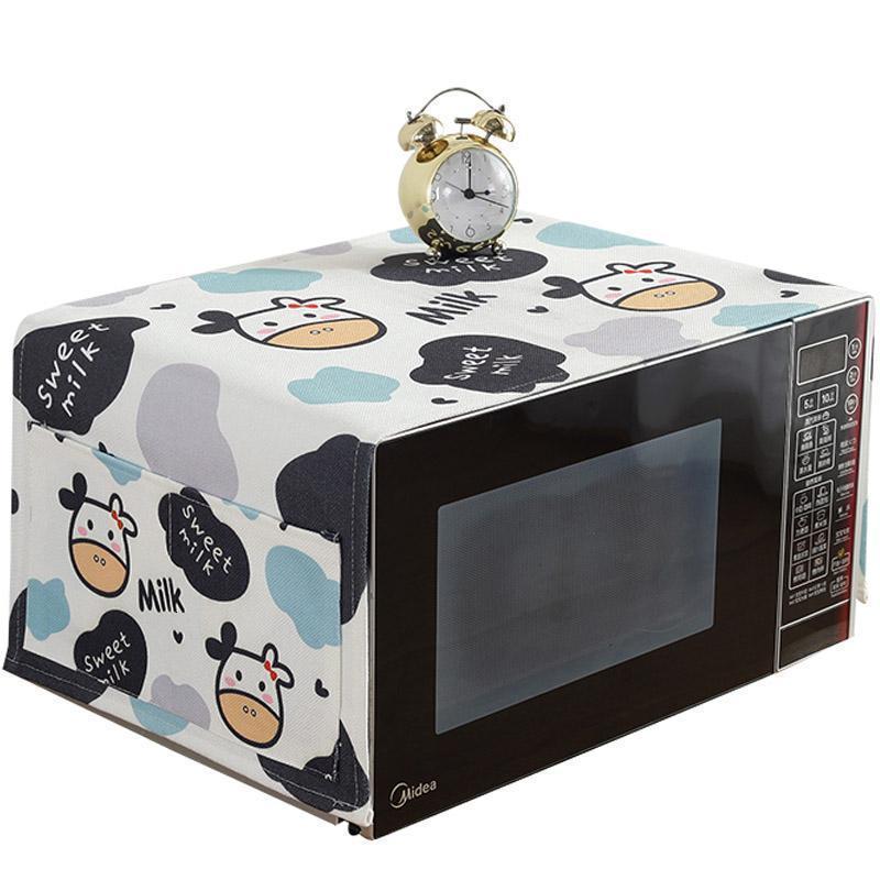 家柏饰(CORATED)北欧盖巾布艺装饰布艺长方形鞋柜布多用途微波炉布罩牛 奶牛防水款 35*100CM