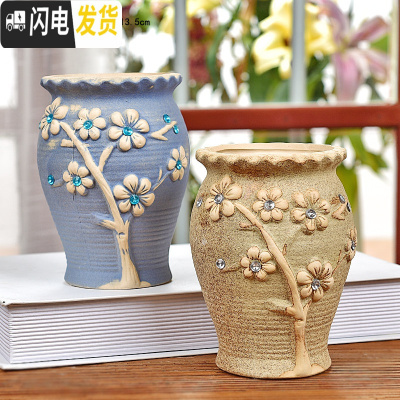 三维工匠多肉花盆大号老桩高盆大口径老庄植物创意简约陶罐粗陶陶瓷小花盆 钻石老桩2件套 中等花盆容器